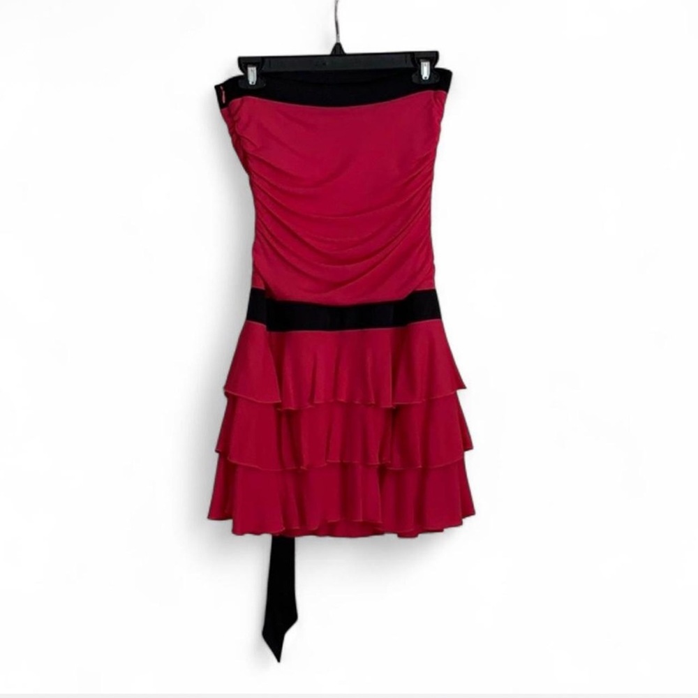 Bebe Hot Pink Strapless Dress - image 2